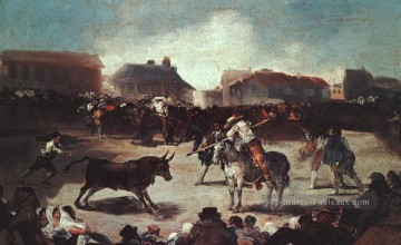 romantique romantisme Tableau Peinture - Village Corrida Romantique moderne Francisco Goya